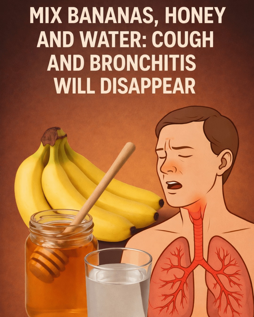 Mix Bananas, Honey and Water: Cough and Bronchitis Will Disappear